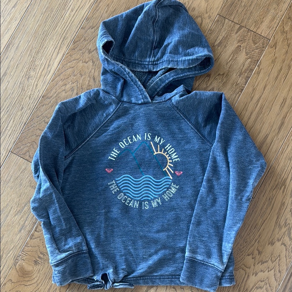 COPY - Roxy Kids Blue Hoodie with Ocean Print